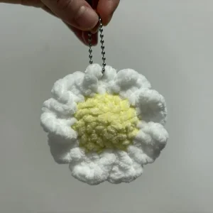 Porte-clés fleur en crochet