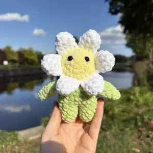 Bonhomme fleur marguerite en crochet
