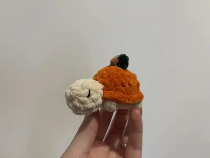 Mini tortue citrouille en crochet