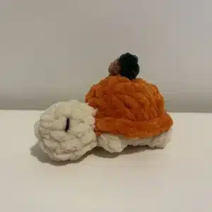 Mini tortue citrouille en crochet