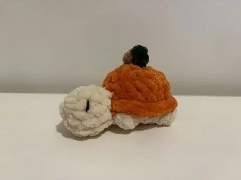 Mini tortue citrouille en crochet