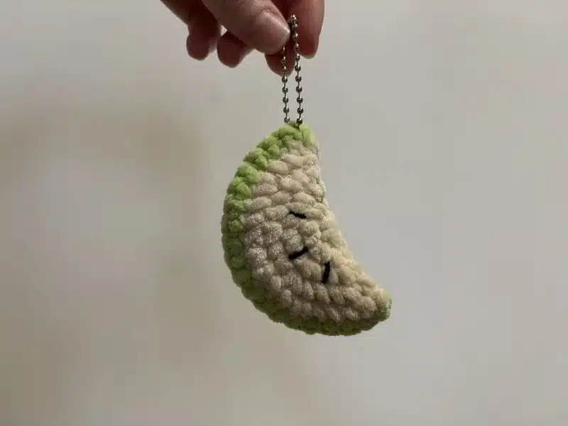 Porte-clés poire en crochet