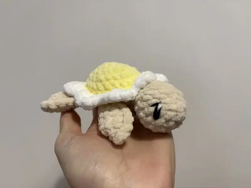 Tortue fleur marguerite en crochet